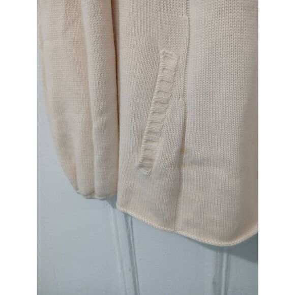 Dodo Angelika womens medium ITALIAN cashmere sweater Ivory turtleneck tunic - Picture 2 of 7